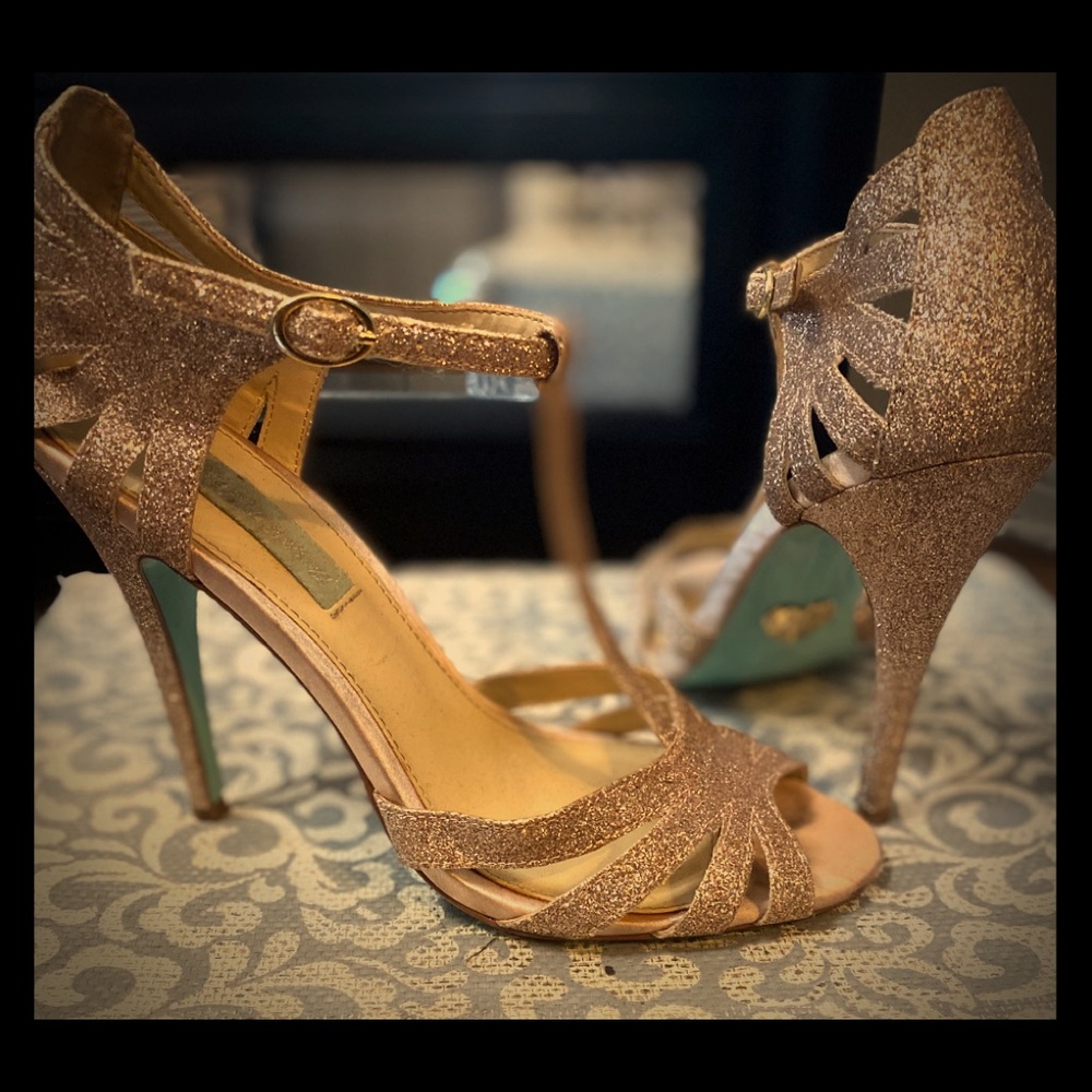 Betsy Johnson sparkle ankle strap